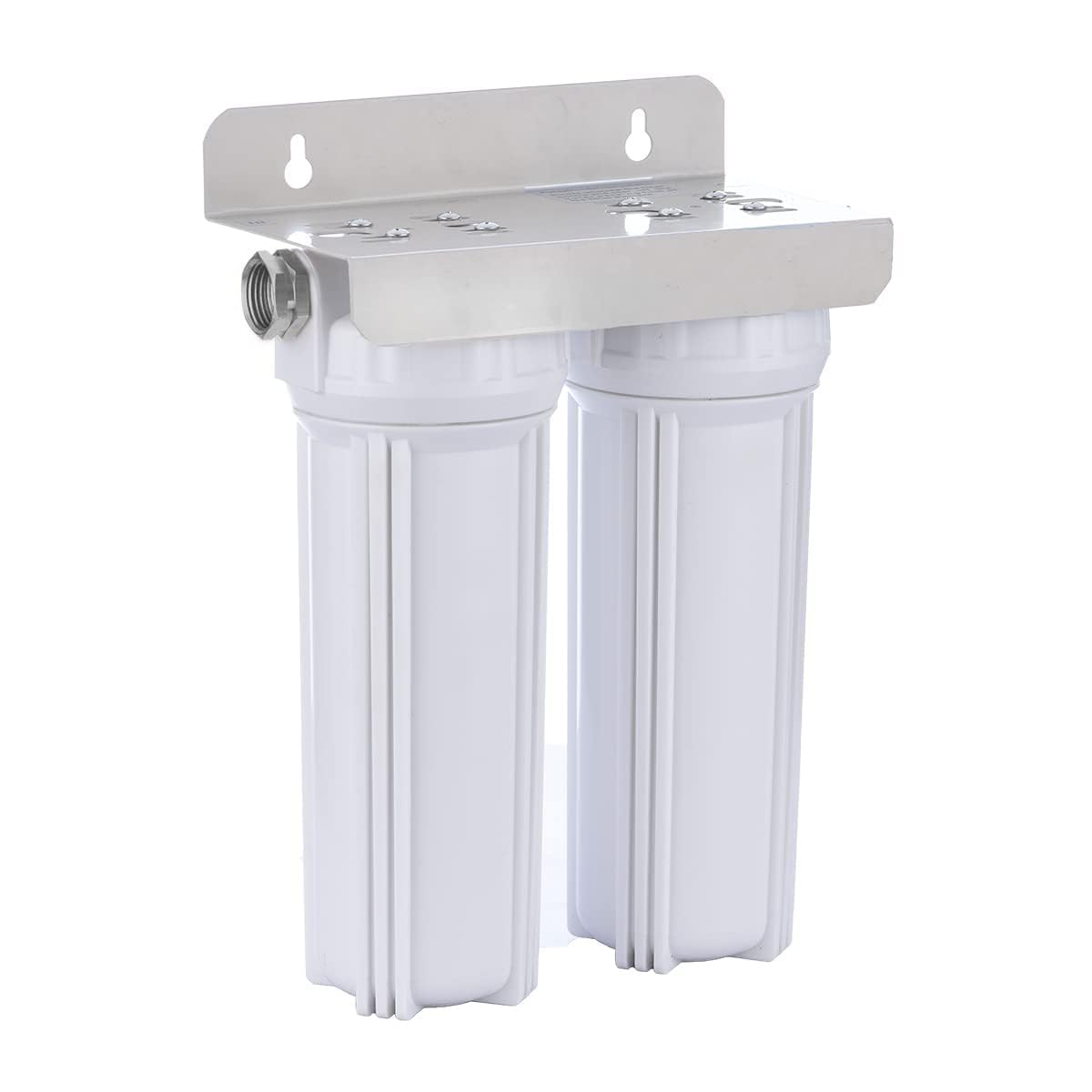 Nasibey External RV Dual Water Filter System for Reducing Sediment, Dirt, Sand, Rust, Scale Particles & Chlorine Taste | 3/4'' G